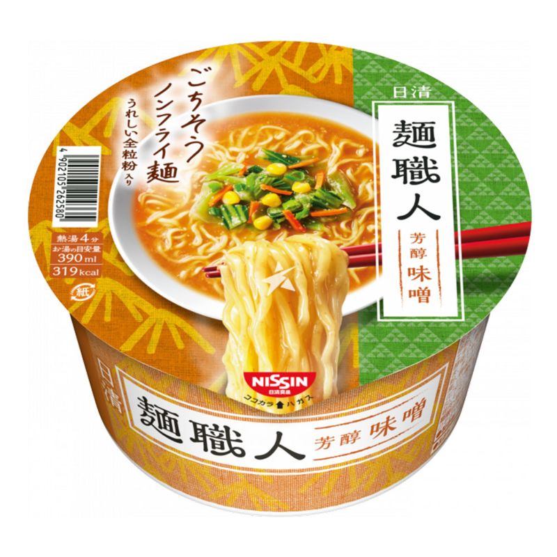 Buy Nissin Ramen Shokunin Miso Flavour Whole Grain Bowl Noodle 96g