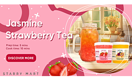 How To Make Refreshing Strawberry Jasmine Boba Tea