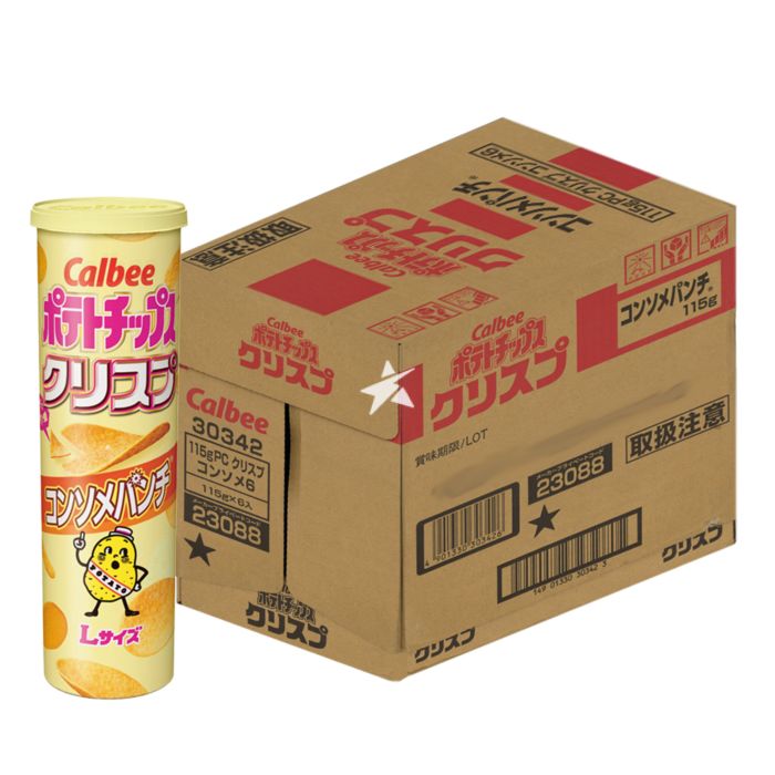 Calbee Potato Chips (JP) - Consomme Punch Flavour 115g (Box of 6 ...