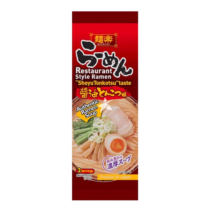 Buy Hikari Menraku Restaurant Style Ramen Shoyu Tonkotsu Taste 191g ...