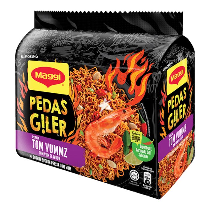 Buy MAGGI Pedas Giler Tom Yummz - Tom Yum Flavour Instant Noodle (76g*5 ...