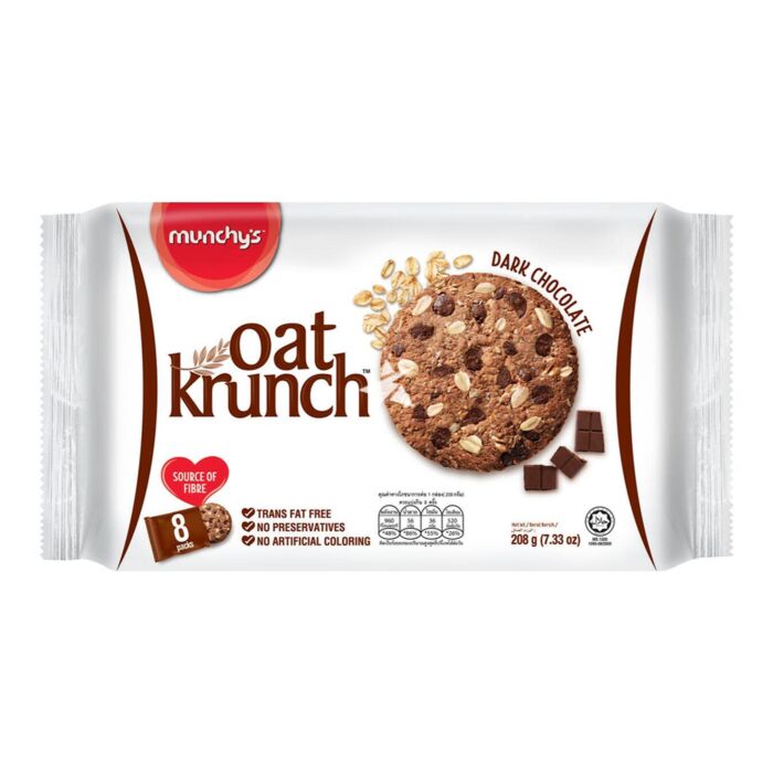 Buy Munchy's Oat Krunch Biscuit - Dark Chocolate Flavour (8 Packs) 208g ...