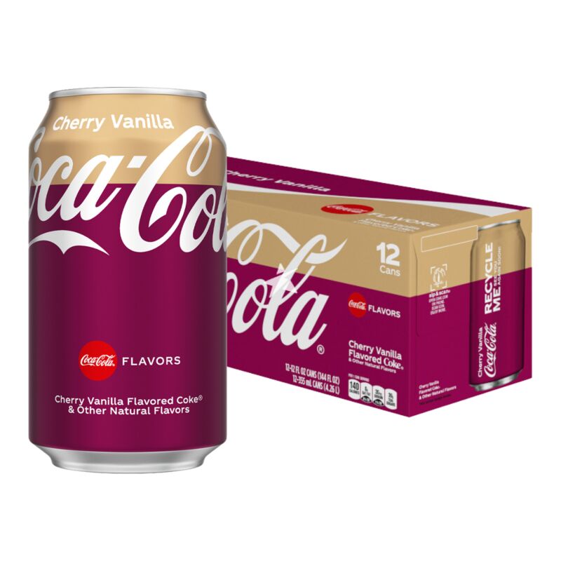 Buy Coca Cola Cherry Vanilla Flavour 355ml (Pack of 12) - United ...