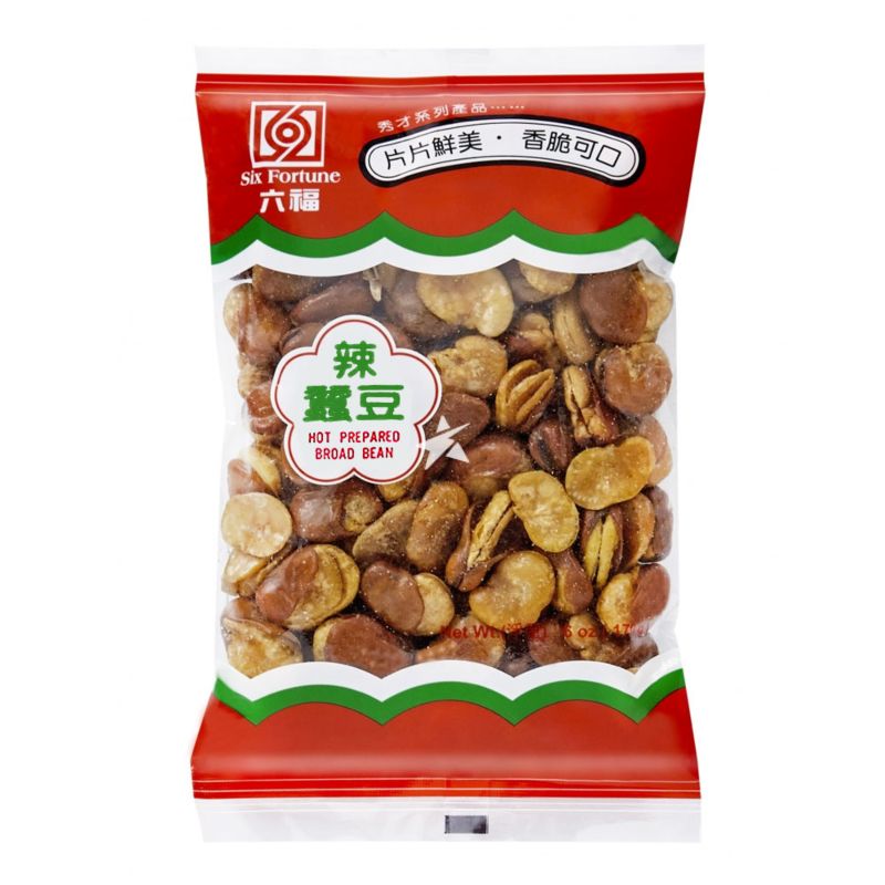 Six Fortune Prepared Broad Bean - Hot 170g | Starry Mart