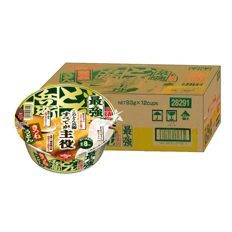 Buy Nissin Donbei Instant Cup Strongest Kitsune Udon 93g (Box of 12 ...