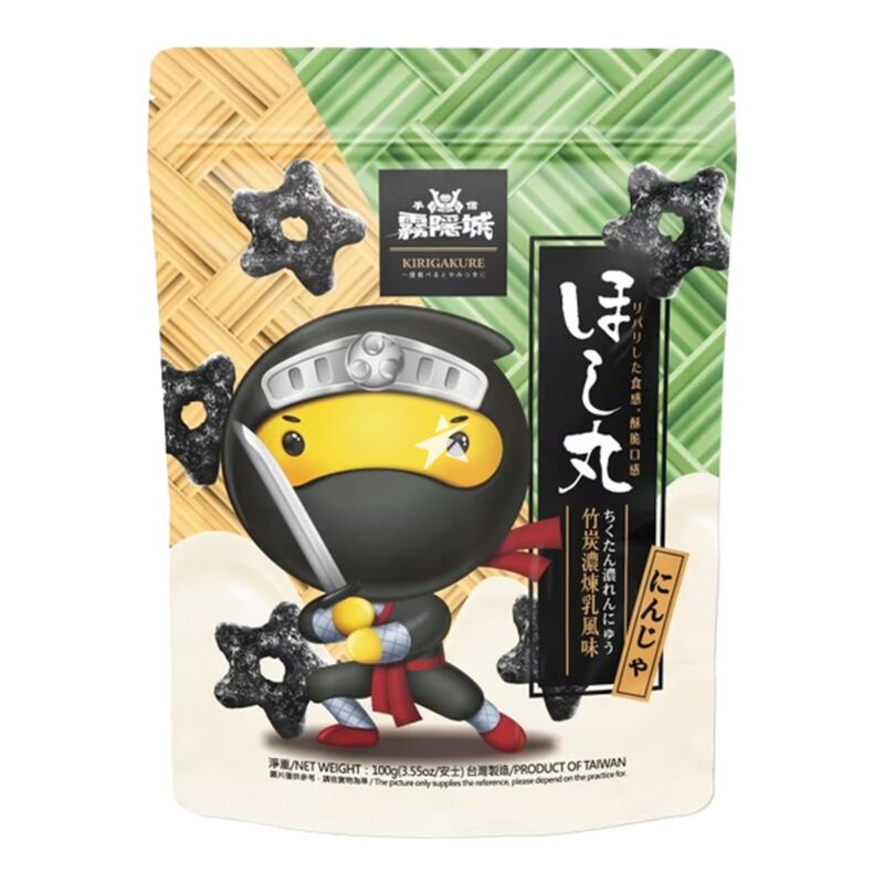 Buy Shouxinfang Kirigakure Puffed Cracker - Charcoal Condensed Milk Flavour  100g - Chinese Supermarket Online UK | 星集市