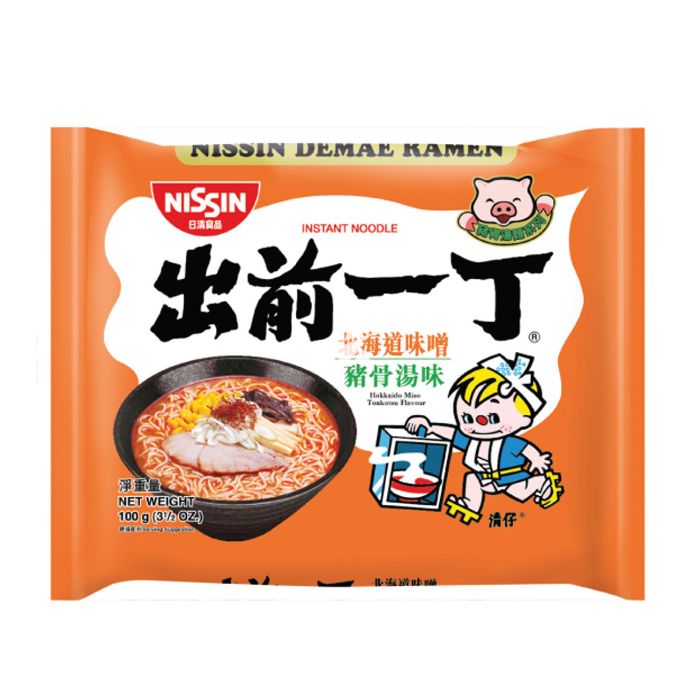 Nissin Demae Ramen Hokkaido Miso Tonkotsu Flavour Instant Noodle 100g