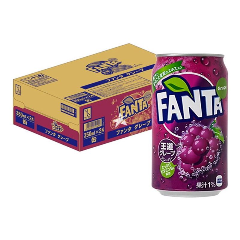 Fanta Grape Soda Drink 350ml (Pack of 3) – Japanese Taste