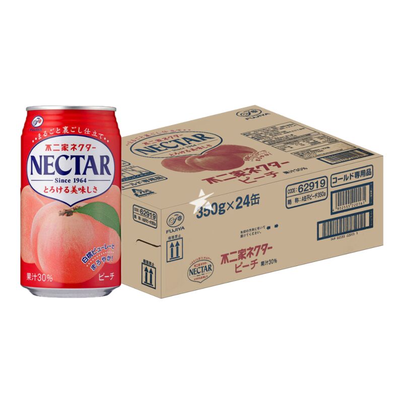 Buy Fujiya Nectar Peach Juice Drink 350ml 24 Cans Japanese Supermarket Online Uk Starry Mart 6948