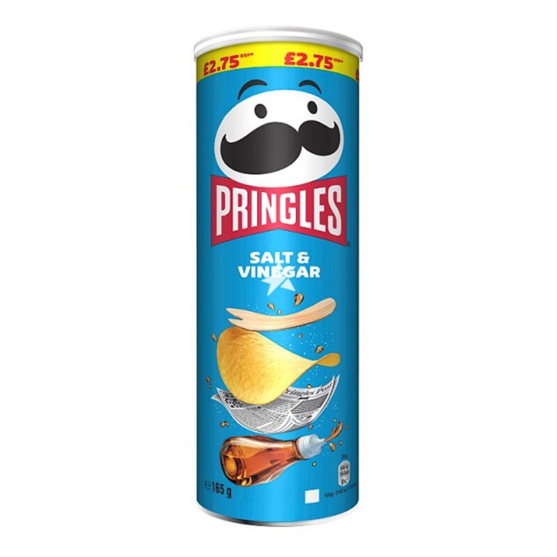 Buy Pringles Chips Salt & Vinegar 165g - United Kingdom Supermarket ...