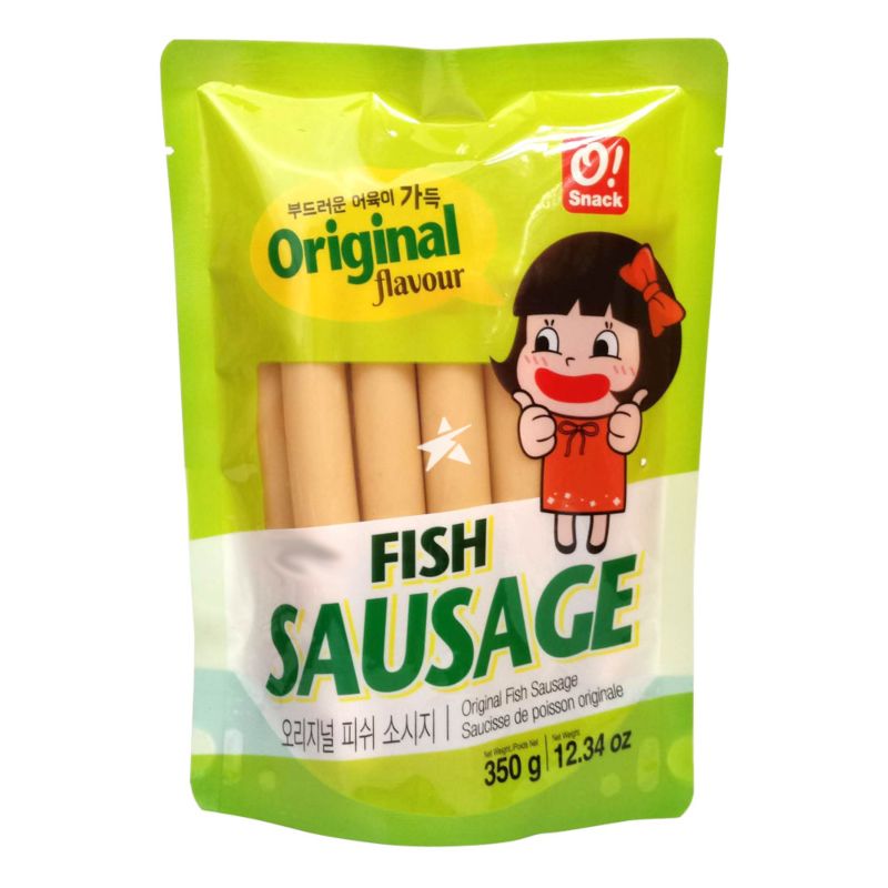 Buy O!Snack Fish Sausage - Original Flavour 10 Pieces 350g - Korean ...