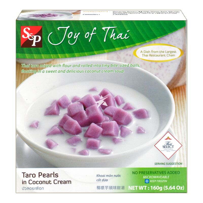 Buy S&P Frozen Taro Pearls in Coconut Cream 160g - Thai Supermarket Online  UK | Starry Mart