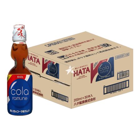 Hatakosen Ramune Soda - Cola Flavour 200ml (30 Bottles)