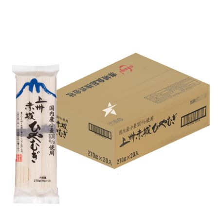 Akagi Joshu  Hiyamugi - Dried Wheat Noodle 3pc 270g (Box of 20)