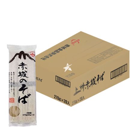 Akagi Joshu Soba - Dried Buckwheat Noodle 3pc 270g (Box of 20)