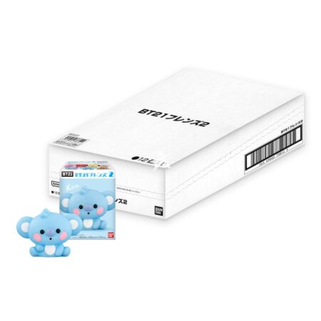 Bandai BT21 BTS Friends 2 Random Character Rubber Toy with Chewing Gum (Pack of 12)