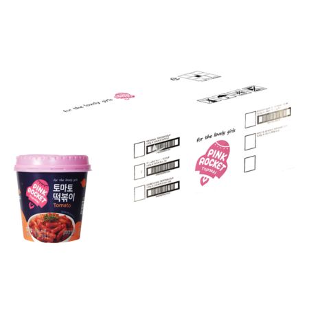 Young Poong Pink Rocket Topokki Tomato Flavour 120g (Box of 30)