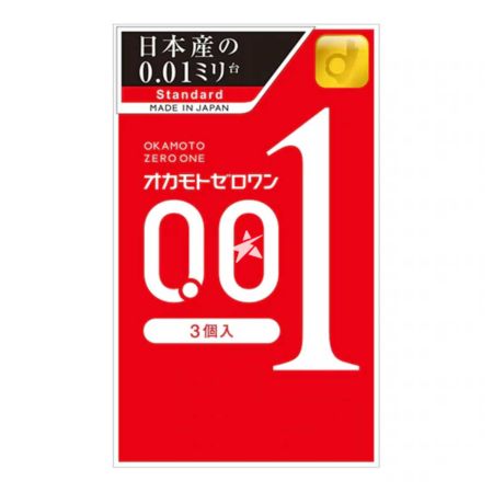 Okamoto Condoms Zero One 0.01 Standard 3 Pieces