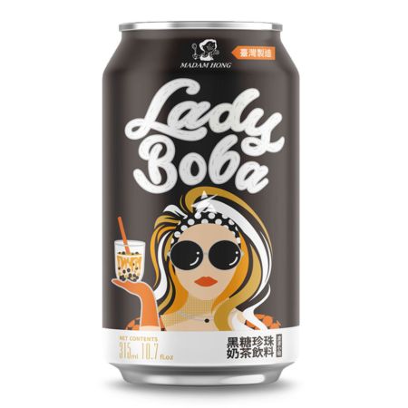 Madam Hong Lady Boba Canned Drink - Brown Sugar Bubble Tea 315ml