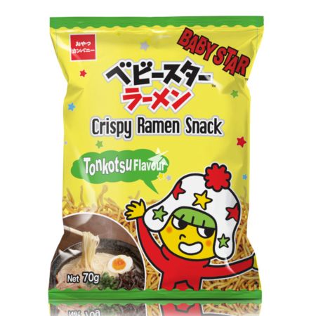 Baby Star Crispy Ramen Snack - Tonkotsu Flavour 70g