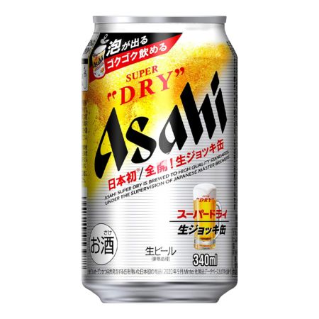 Asahi Super Dry Nama Jokki Beer 340ml 5% Alc./Vol