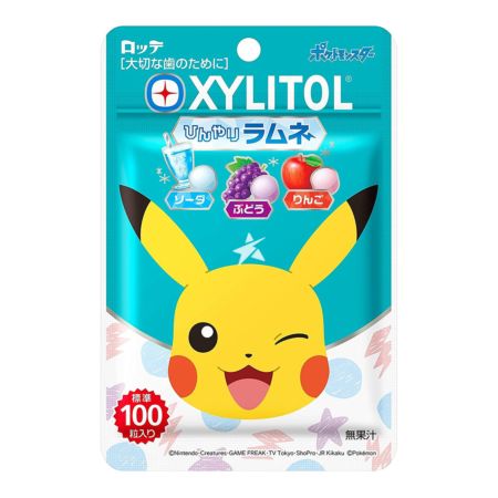(Collectable - Non Edible) Lotte Xylitol Ramune Candy Pokemon Collab Edition Random Design 32g