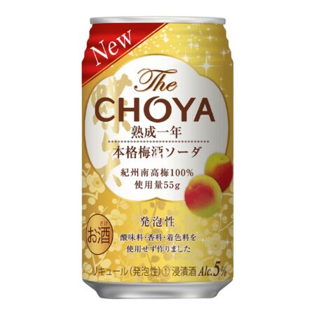 Choya Aged 1 Year Japanese Umeshu Plum Wine Soda 350ml 5% Alc./ Vol