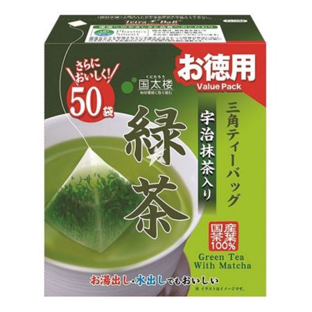 Kunitaro Green Tea with Matcha (Otokuyo Ujimatcha Iri Ryokucha) 50 Tea Bags 100g