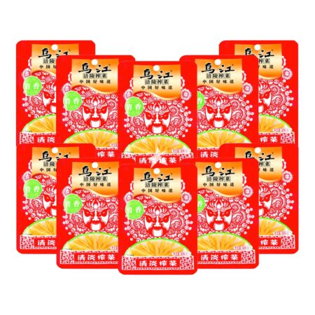 FLZC Wujiang Preserved Vegetable Light Flavour 80g (Pack of 10)