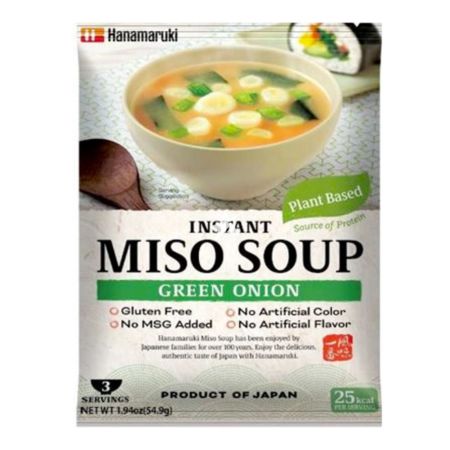 Hanamaruki Instant Miso Soup - Green Onion 3 Servings 54.9g