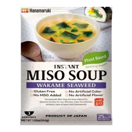 Hanamaruki Instant Miso Soup - Wakame Seaweed 3 Servings 54.6g