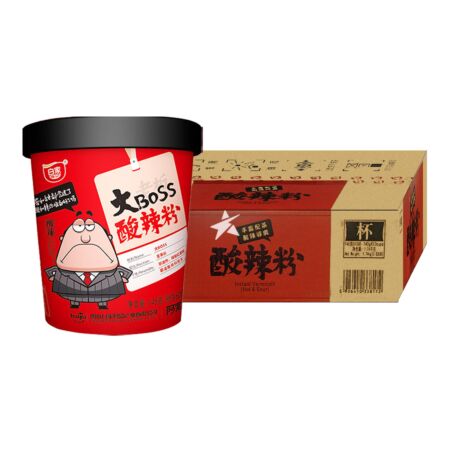 Baijia A-Kuan Big Boss - Hot & Sour Vermicelli 145g (Box of 12)