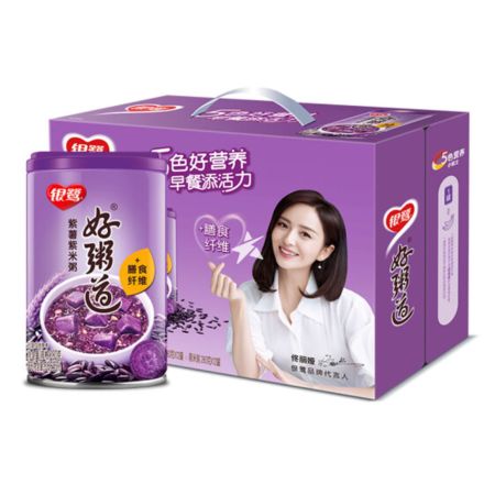 Yinlu Mixed Congee - Purple Sweet Potato & Purple Glutinous Rice 280g (12 Cans)