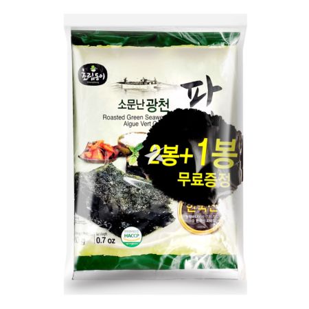 Choripdong Roasted Green Seaweed (20g*3Packs) 60g