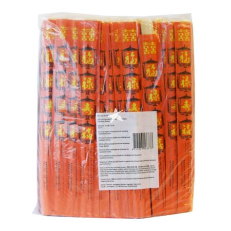23cm Disposable Chopsticks with Red Sleeve 100 Pairs 