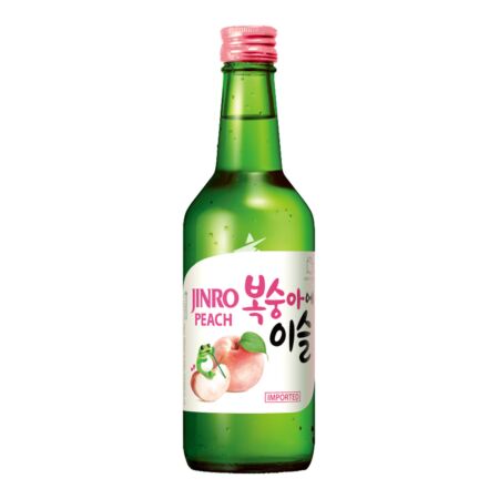 Jinro Chamisul Soju - Peach Flavour 360ml 13% Alc./Vol