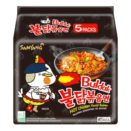 Samyang Buldak Hot Chicken Flavour Ramen - Original 140g (Pack of 5)