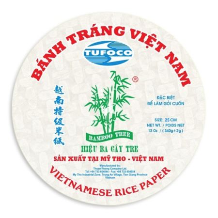 Bamboo Tree Vietnamese Rice Paper Round 25cm 340g