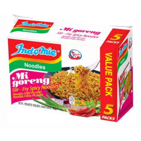 Indomie Mi Goreng Fried Noodles - Original (80g*5 Packs) 400g