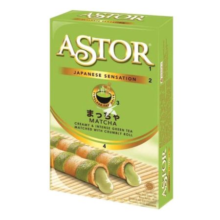 Astor Creamy & Intense Green Tea Matched with Crumbly Roll 40g