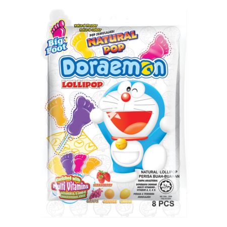 Big Foot Doraemon Series - Natural Pop Doraemon Lollipop (8 pcs) 80g