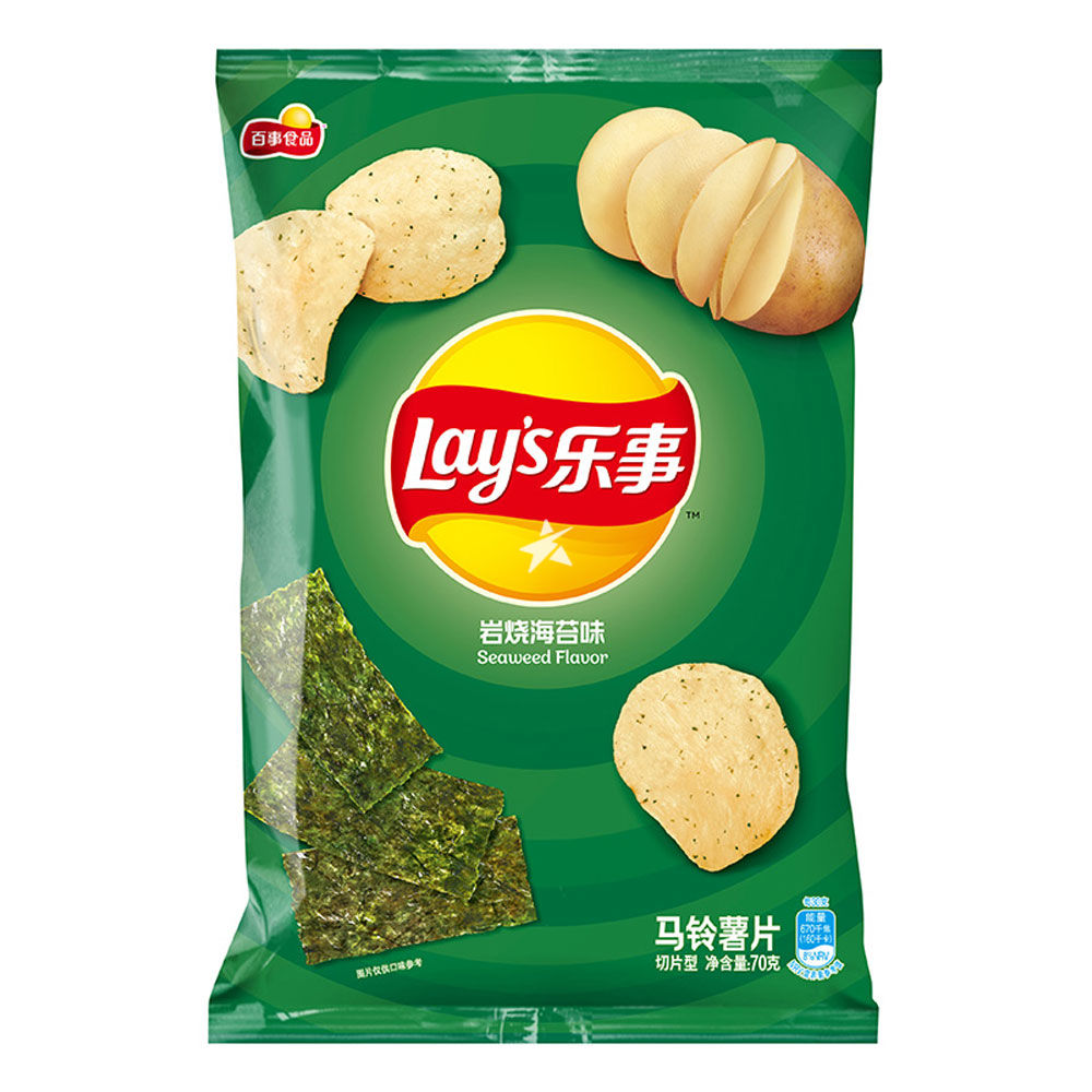 Buy Lay's Potato Chips Seaweed Flavour 70g - Chinese Supermarket 