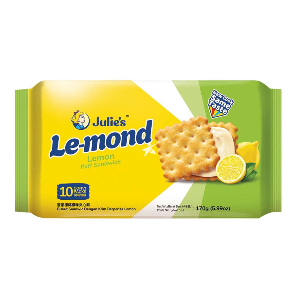 Julie's Le-mond Cream Puff Sandwich Lemon Flavour 170g