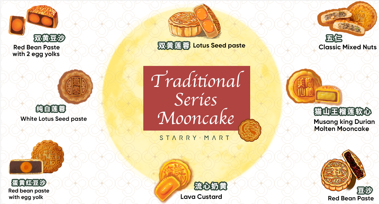 OCTOBER FIFTH BAKERY Macau Mixed Nuts Mooncake Gift Box - 4 Pieces