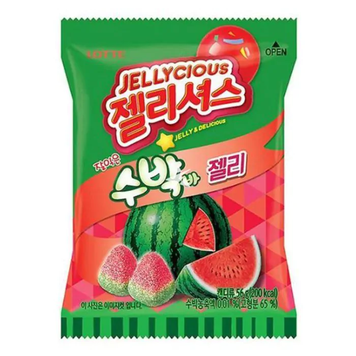 Lotte Jellycious Watermelon Flavoured Jelly 56g